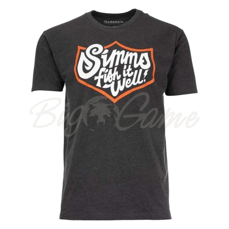 Футболка SIMMS Fish It Well Badge T-Shirt цвет Charcoal Heather фото 2