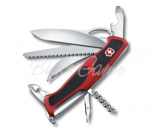 Нож VICTORINOX RangerGrip 57 Hunter 130мм 13 функций цв. Красный / черный фото 1