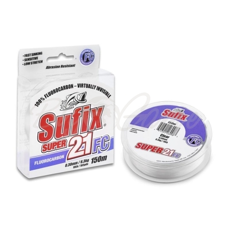 Флюорокарбон SUFIX Super 21 Fluorocarbon 150 м 0,18 мм + кусачки RCDMC фото 1