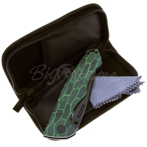 Нож складной BESTECH Keen II CPM S35VN рукоять стеклотекстолит G10,титан цв. Черный/Зеленый фото 3