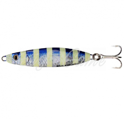 Пилькер SAVAGE GEAR Psycho Sprat 35 г цв. 04-Blue Glow Zebra фото 1