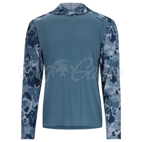 Термокофта SIMMS Bugstopper Solarflex Hoody цвет Neptune / Regiment Camo фото 1