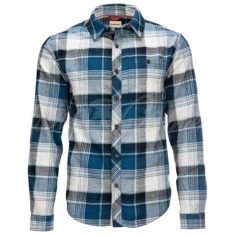 Рубашка SIMMS Dockwear Cotton Flannel цвет Atl Celadon Plaid фото 1