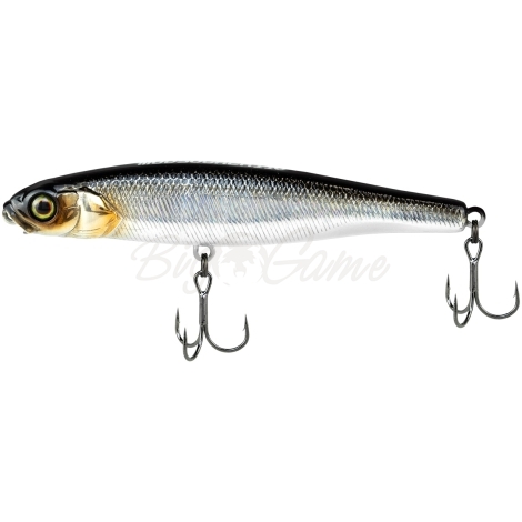 Воблер JACKALL Mud Sucker 110 цв. hl silver & black фото 2