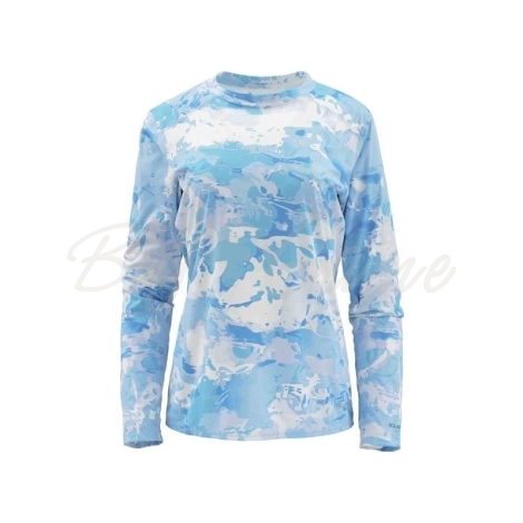 Термокофта SIMMS Solarflex LS Crewneck - Print цвет Cloud Camo Blue фото 2