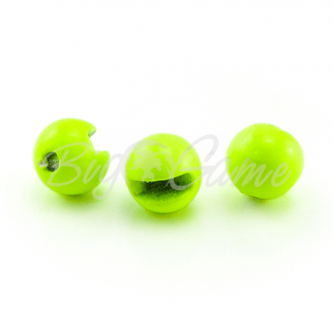 Головка вольфрамовая РУССКАЯ БЛЕСНА Tungsten Ball Trout с прорезью (5 шт.) 0,11 г цв. fluo green фото 1