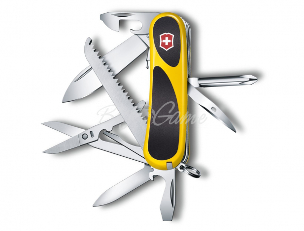 Нож VICTORINOX EvoGrip 18 85мм 15 функций цв. желтый / черный фото 1