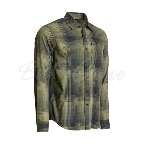 Рубашка KING'S Modern Button Flannel цвет Olive Plaid фото 12