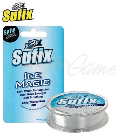 Леска SUFIX Ice Magic Clear 30 м 0,095 мм фото 1