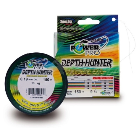 Плетенка POWER PRO Depth Hunter 100 м цв. разноцветный 0,32 мм фото 1