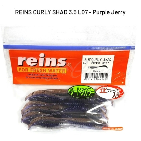 Твистер REINS Curly Shad 3,5" (11 шт.) код цв. L07 фото 1