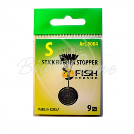 Стопор резиновый FISH SEASON 5004 Stick Rubber Stopper Цилиндр р. SS (9 шт.) фото 1