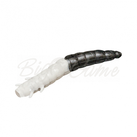 Червь SOOREX PRO King Worm запах сыр 55 мм (7 шт.) цв. 309 White/Black фото 1