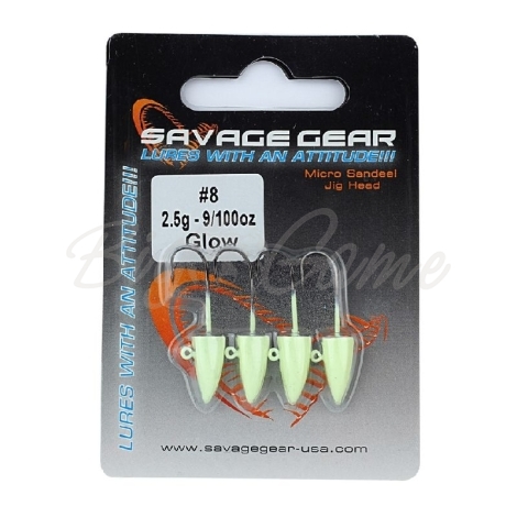 Джиг-Головка SAVAGE GEAR Sandeel Micro Jig Head № 2 7 г (4 шт.) фото 1