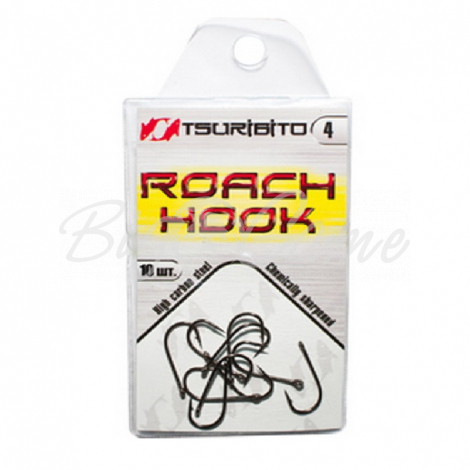 Крючок одинарный TSURIBITO Roach Hook BN № 8 (10 шт.) фото 1