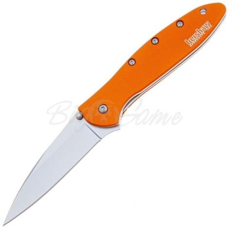 Нож складной KERSHAW Leek 14C28N Sandvik рукоять Алюминий цв. Оранжевый фото 1
