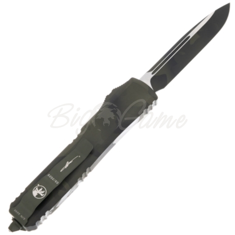 Нож автоматический MICROTECH Ultratech S/E Bohler M390, рукоять алюминий цв. Зеленый фото 5