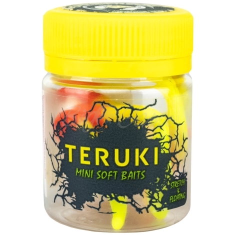 Червь TERUKI Flash 8 см (7 шт.) зап. сыр цв. White/Red/Chartreuse фото 3