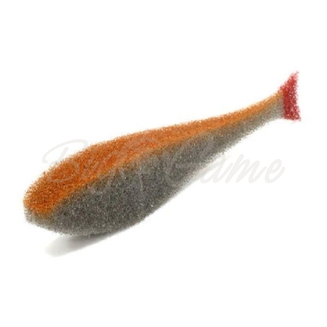Поролоновая рыбка LEX Classic Fish NO 8 GO (серое тело / оранжевая спина / красный хвост) фото 1