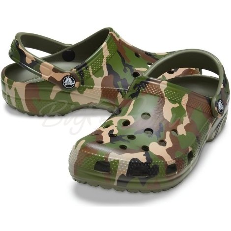 Сабо CROCS Classic Printed Camo Clog цвет камуфляж фото 4