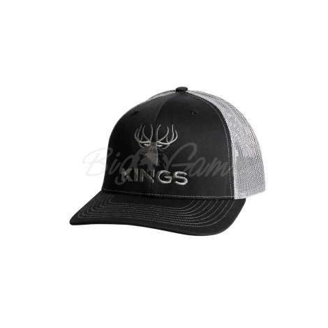 Бейсболка KING'S Embroidered Logo Hat цвет Black / Charcoal фото 1