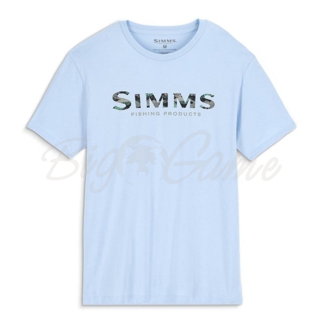 Футболка SIMMS Shroud Fill Logo T-Shirt цвет Sky Blue фото 1