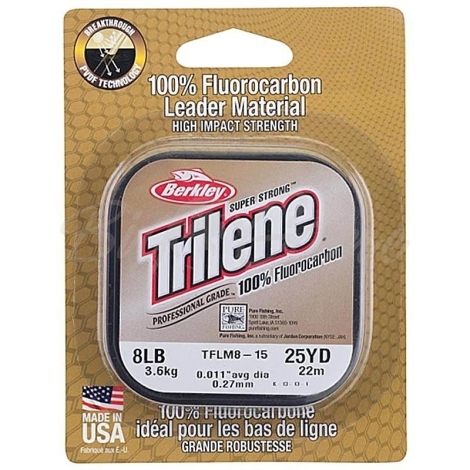 Флюорокарбон BERKLEY Trilene 100% Fluorocarbon 22 м 0,25 мм фото 1