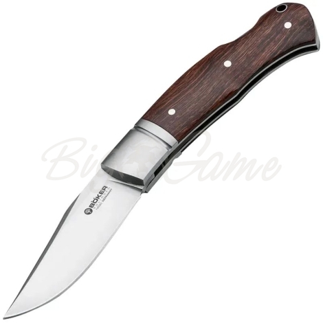 Нож складной полуавтоматический BOKER Boxer Desert Ironwood сталь N690 рукоять Дерево цв. Коричневый фото 1
