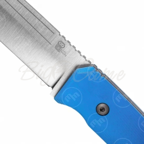Нож OWL KNIFE Barn сталь N690 рукоять G10 Синяя фото 5