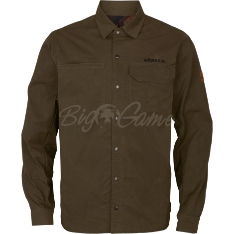Рубашка HARKILA Eirik Reversible Shirt Jacket цвет Dark warm olive / Burgundy фото 3