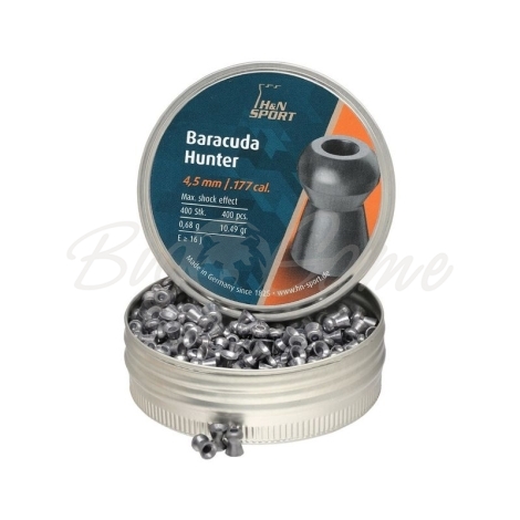 Пули для пневматики H&N SPORT Baracuda Hunter калибр. 4,5мм, 0,68 г (400 шт.) фото 2