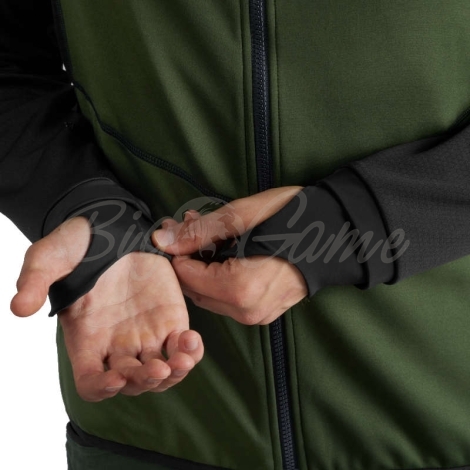 Толстовка HARKILA Scandinavian fleece jacket цвет Duffel green / Black фото 3