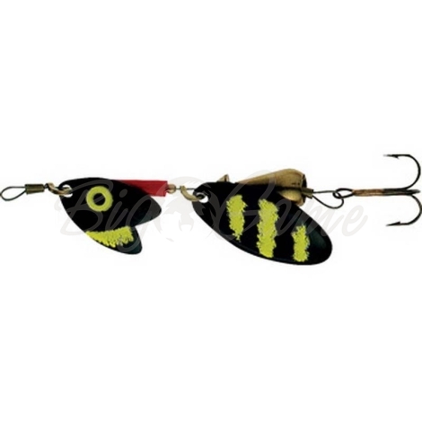 Блесна вращающаяся MEPPS Tandem Trout (блистер) № 1 цв. Black / Yellow фото 1