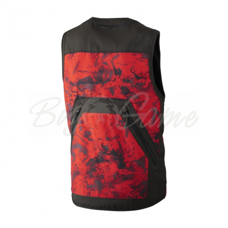 Жилет сигнальный HARKILA Lynx Safety Waistcoat цвет AXIS MSP Red Blaze / Shadow brown фото 2