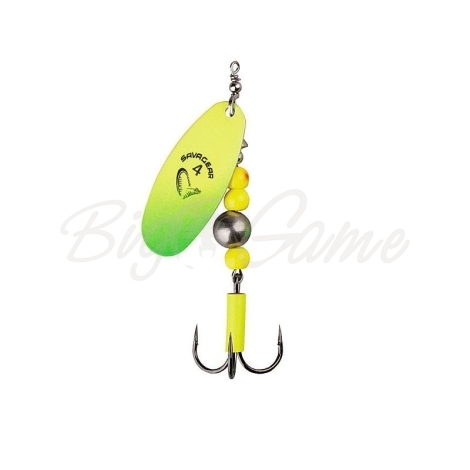 Блесна вращающаяся SAVAGE GEAR Caviar Spinner № 4 18 г цв. 07-Yellow / Chartreuse фото 1