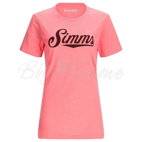Футболка SIMMS Women 's Crew Logo T-Shirt цвет Watermelon Heather фото 1