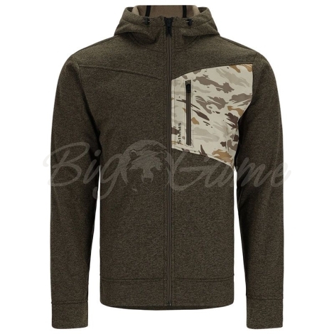 Толстовка SIMMS CX Hoody - Full Zip цвет Dark Stone / Ghost Camo Stone фото 1