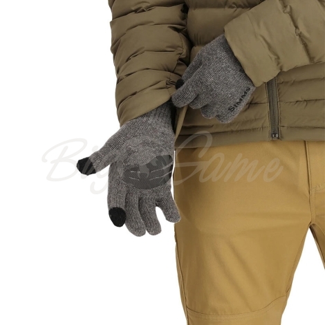 Перчатки SIMMS Wool Full Finger Glove цвет Steel фото 3
