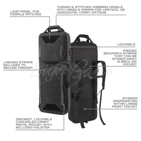 Чехол для оружия ALLEN TAC SIX Lockable Ghost Vertical Tactical Gun Case цвет Black фото 5