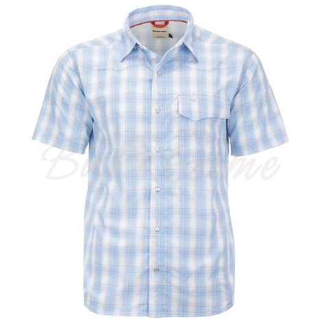 Рубашка SIMMS Big Sky SS Shirt цвет Sky / Flame Plaid фото 1