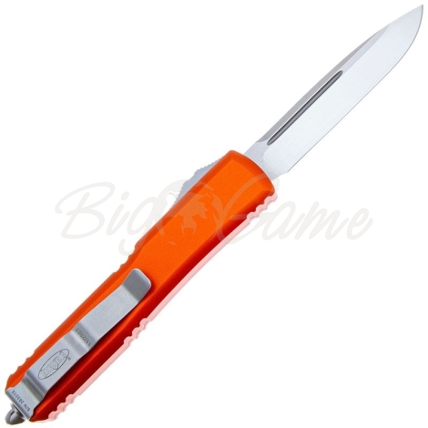 Нож автоматический MICROTECH Ultratech S/E M390, рукоять алюминий цв. Оранжевый фото 4