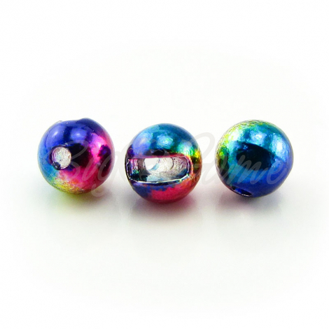Головка вольфрамовая РУССКАЯ БЛЕСНА Tungsten Ball Trout с прорезью  (5 шт.) 0,22 г цв. 440 rainbow фото 1