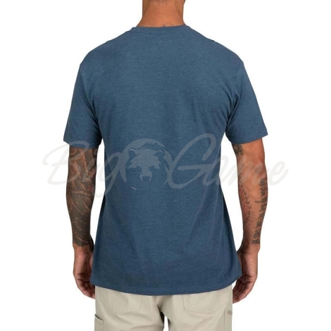 Футболка SIMMS Fish It Well Badge T-Shirt цвет Sailor Blue Heather фото 5