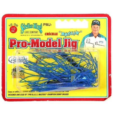 Бактейл STRIKE KING Pro-Model Jig 14 г (1/2 oz) цв. electric blue фото 1