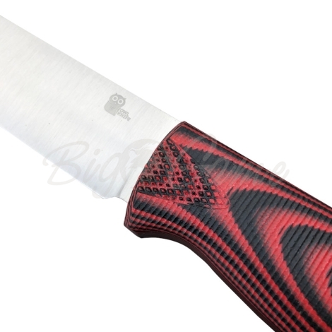 Нож OWL KNIFE Hoot сталь M390 рукоять G10 черно-красна фото 2