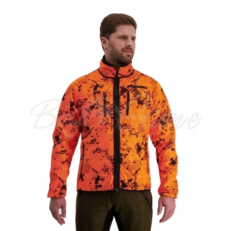 Толстовка ALASKA MS Elk Hunter Reversible Fleece Jacket цвет Moss Brown / BlindTech Blaze фото 5