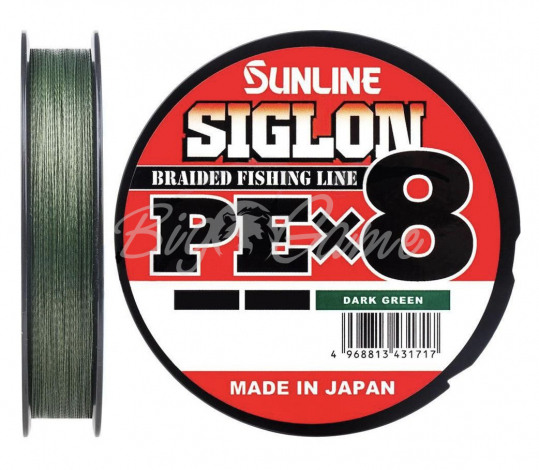 Плетенка SUNLINE Siglon PEx8 150 м цв. темно-зеленый 0,108 мм фото 1