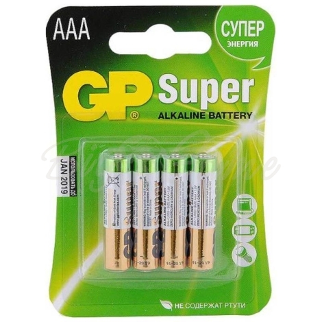 Батарейка GP Super Alkaline Aaa Lr03-4Bl фото 1