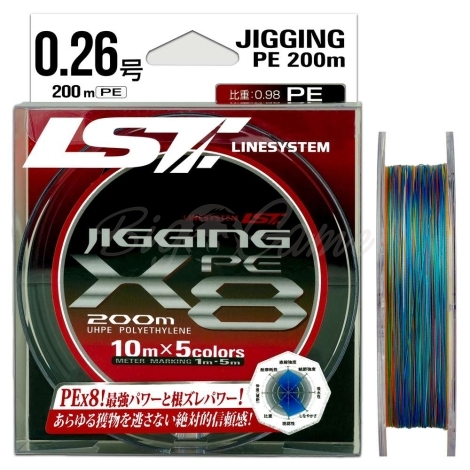 Плетенка LINE SYSTEM Jigging PE X8 цв. многоцветный 200 м #2.5 фото 1