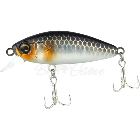 Воблер JACKALL Abbey Minnow 38SF цв. uv mat silver & black фото 2